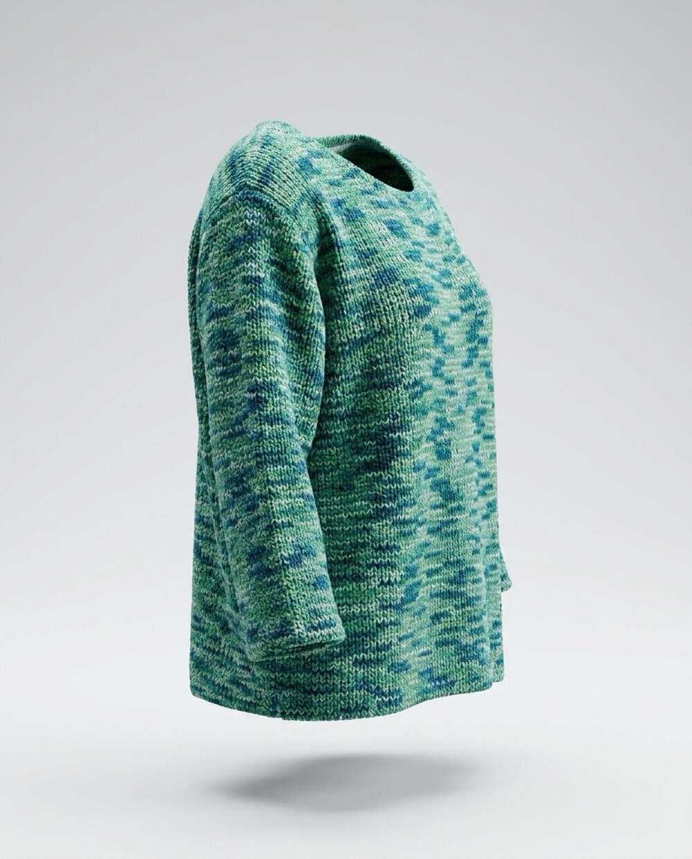 Ruby Rd. Women's Textured Space Dye Knit 3/4 Sleeve Top Size M Chenille - Picture 2 of 2